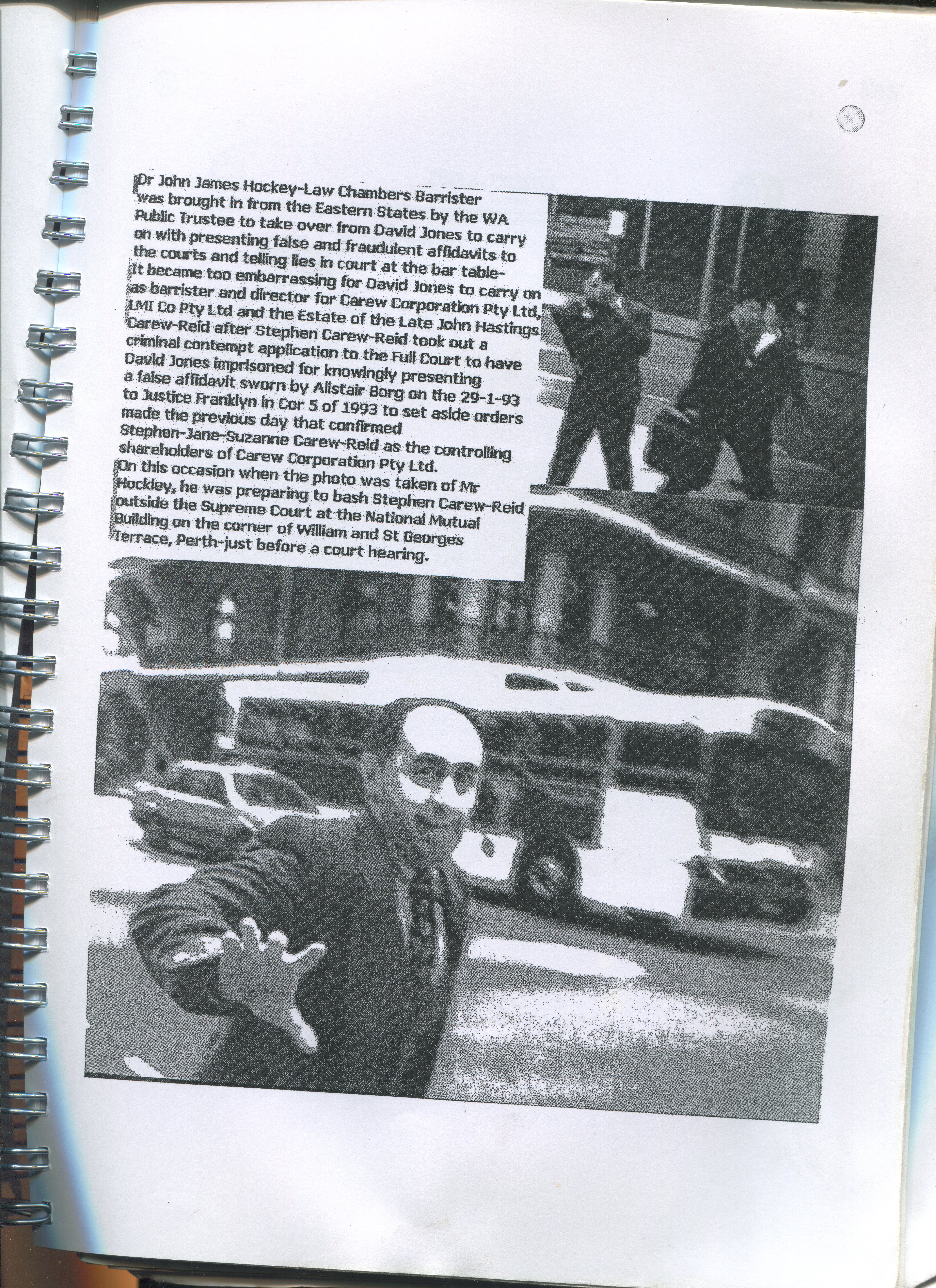 BarristerDrJohnJamesHockleyBash8ngStephenCarewReidOutsideSupremeCourtOfWesternAustralia_1996 BarristerDrJohnJamesHockleyBashingStephenCarewReidOutsideSupremeCourtOfWesternAustralia_1996