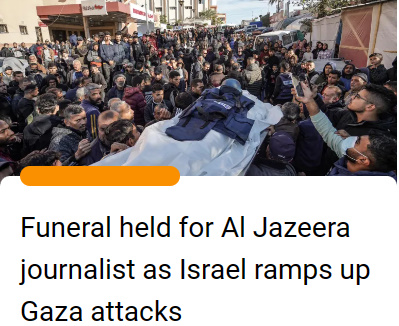 Funeral Held For Al Jazeera Journalist As Israel Ramps Up Gaza Attacks Funeral Held For Al Jazeera Journalist As Israel Ramps Up Gaza Attacks