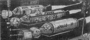 Race To The  Moon1960's Paul Rigby Cartoon